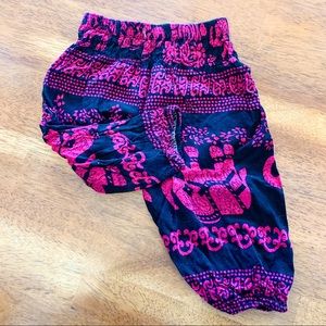 Unknown • Elephant Print Harem Pants
